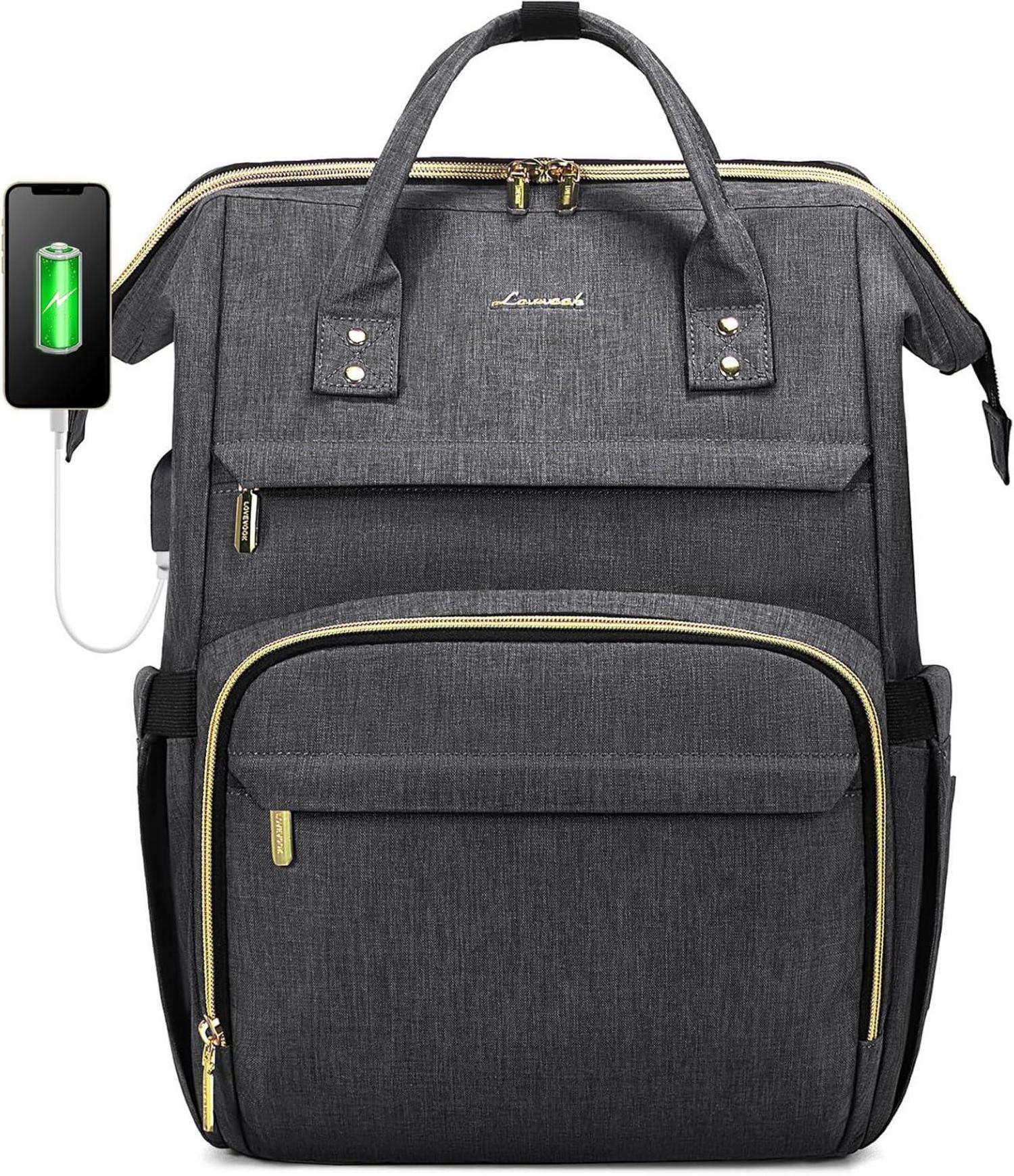Damen Rucksack 15,6 Zoll Wasserdicht mit USB Anschluss