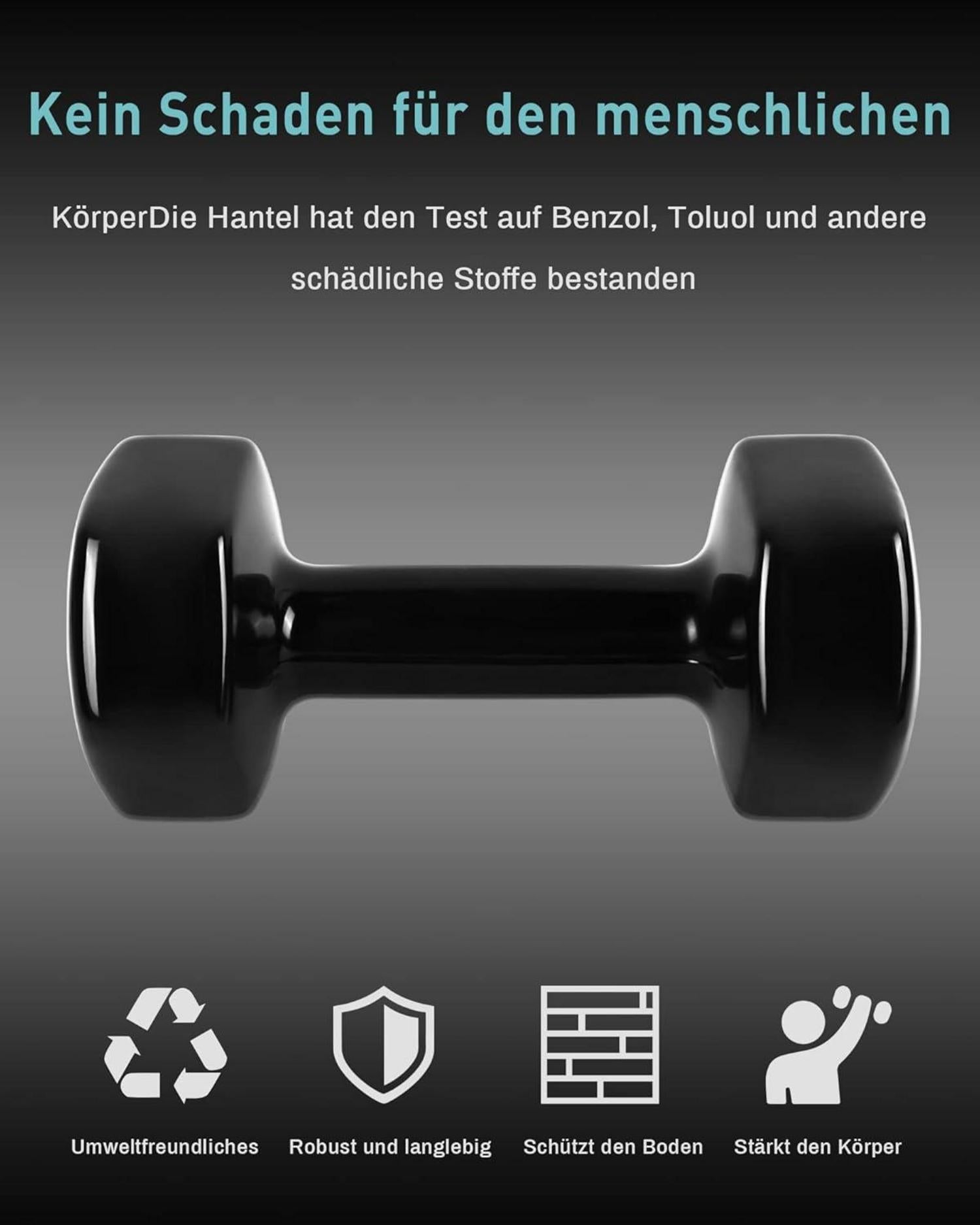 MENCIRO Kurzhantel Set 2er 1-5KG Gewichte für Zuhause Fitness Krafttraining
