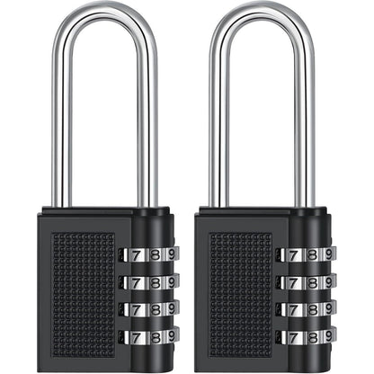 ZHEGE Zahlenschloss Vorhängeschloss 66mm Schwarz 2 Stücke