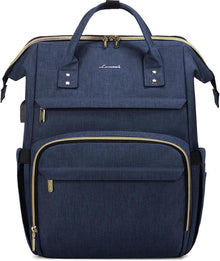 Wasserdichter Laptoprucksack 17 Zoll mit USB-Anschluss - Blau