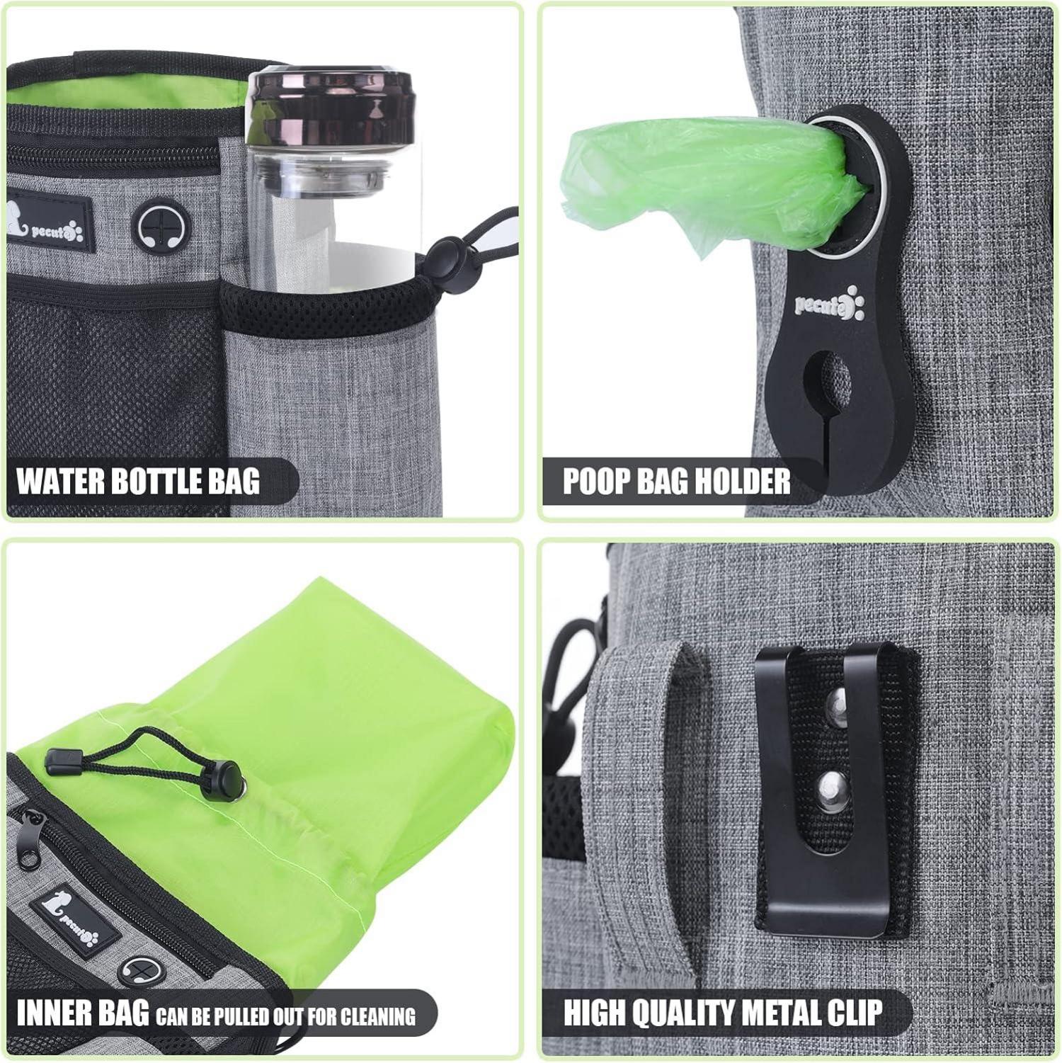 Pecute Leckerlibeutel 4-in-1 für Hunde, Wasserdicht, Gassi