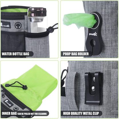 Pecute Leckerlibeutel 4-in-1 für Hunde, Wasserdicht, Gassi