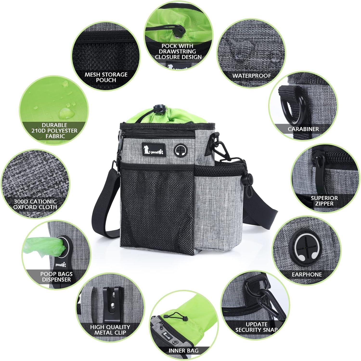 Leckerlibeutel Hundetraining Wasserdicht Gassi Tasche Grau