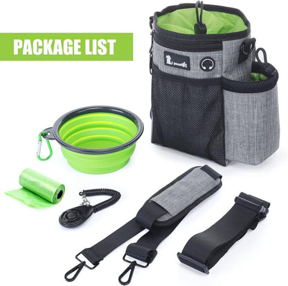Pecute Leckerlibeutel für Hunde Hundetraining 4in1 Grau Wasserdicht