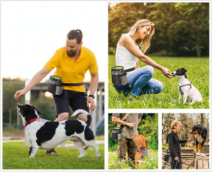 Pecute Leckerlibeutel für Hunde Wasserdicht Grau 4in1