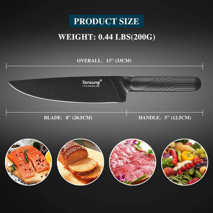 Kochmesser Profi 8‘’ Küchenmesser 20cm Klinge Edelstahlgriff scharf