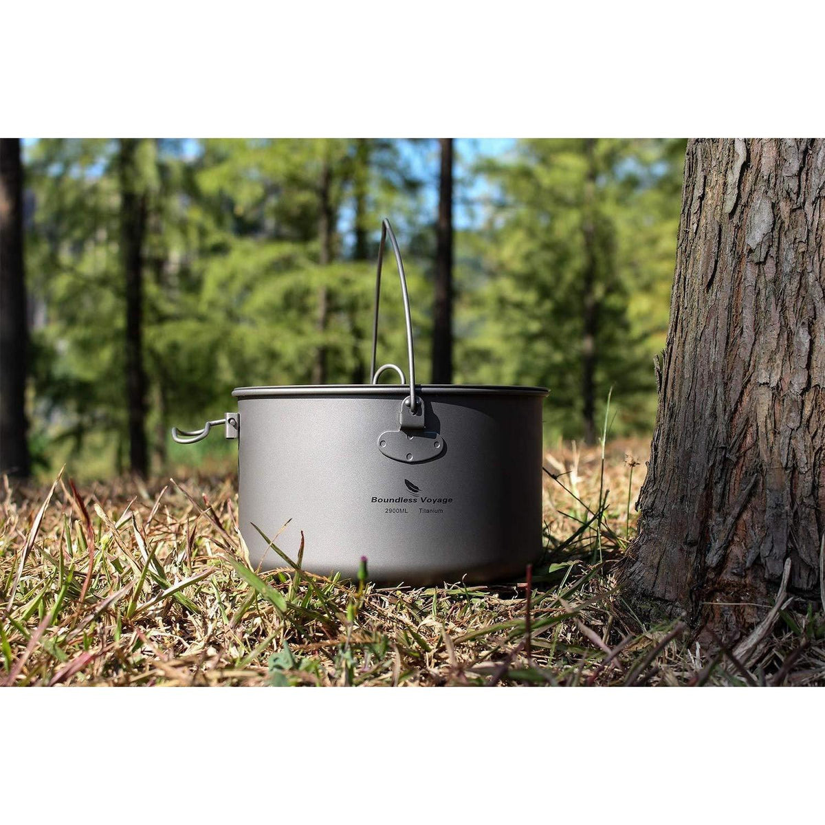 Titantopf Camping 750ml - 1300ml mit Deckel & Griff