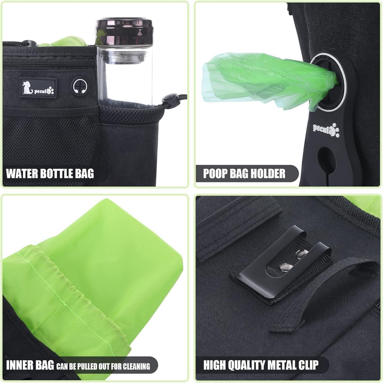 Futterbeutel Hund Leckerlibeutel wasserdicht Poop Bag Holder Schwarz