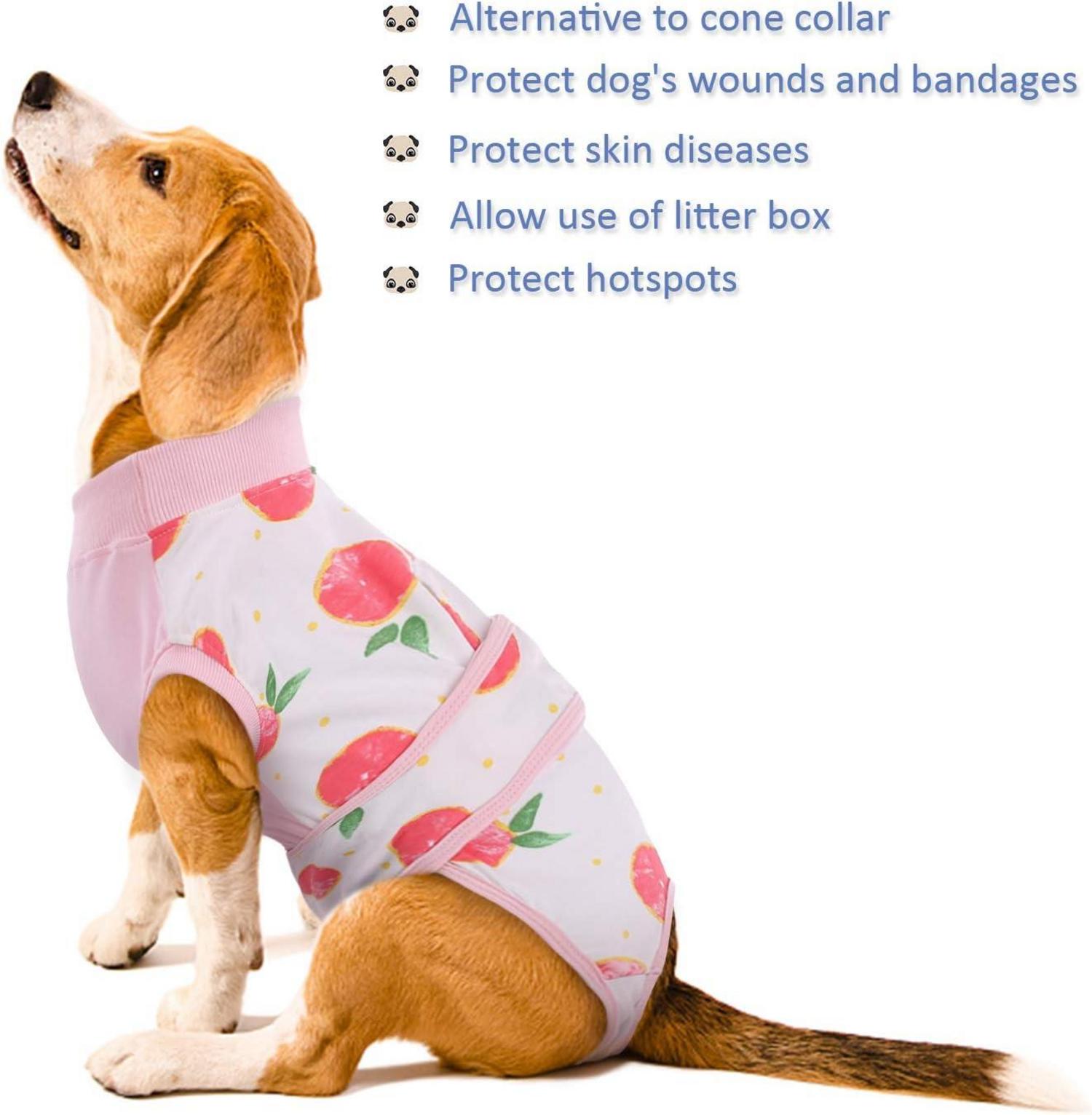Kuoser Hundebody Op Kastration Atmungsaktiv Leckschutz Rosa XS