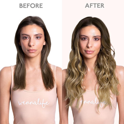 Echthaar Clip-in Extensions Ombré Braun-Blond 35cm