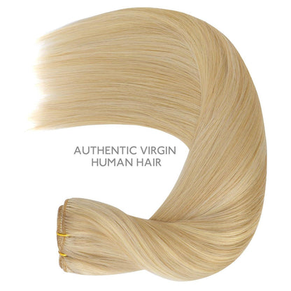 Echthaar Haarverlängerung Hellblond mit Highlights