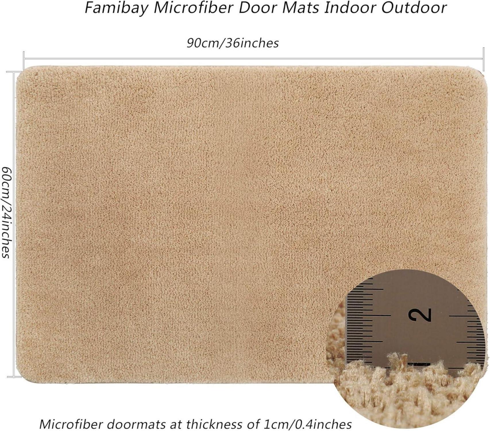 Mikrofaser Fußmatte Schmutzfangmatte Rutschfest Waschbar 60x90