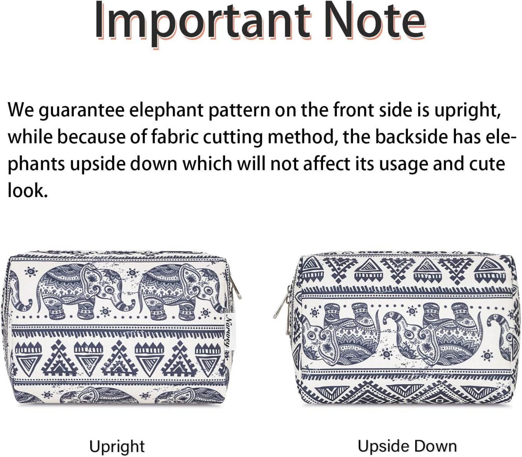 Großer Kulturbeutel Damen Schminktasche Kosmetiktasche Elefant Größe