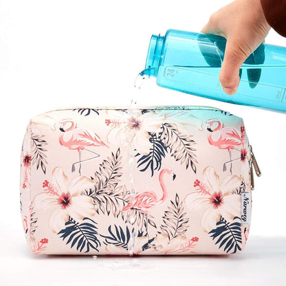 Kosmetiktasche Flamingo Groß - Wasserabweisend & Organizer