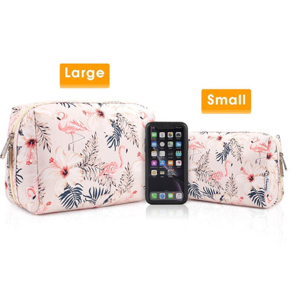 Kosmetiktasche Flamingo Groß - Wasserabweisend & Organizer