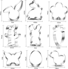 Ostern Ausstechformen Set 9 Stück Hase Schmetterling Ei