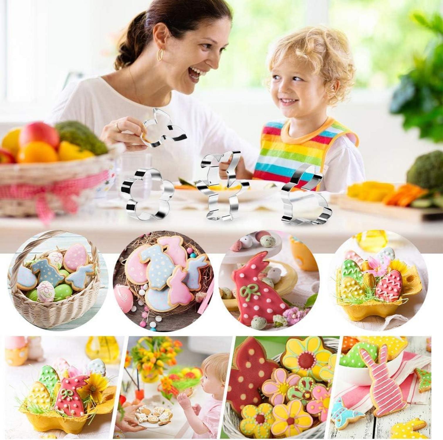 Ausstechformen Ostern 9 Stück Plätzchen Ausstecher Set Hase Ei