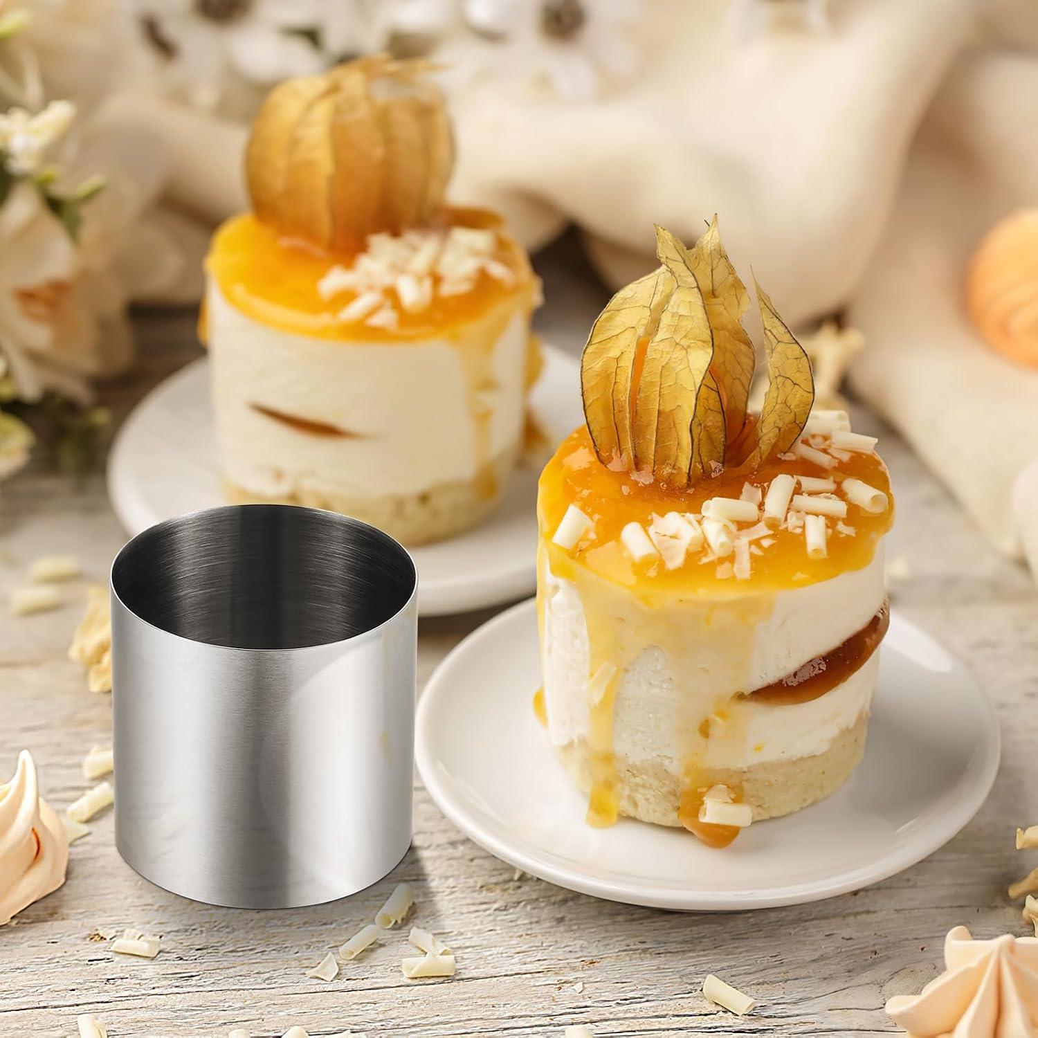 YARNOW Tortenring Dessertringe Set 8Stück 5x5x5cm Edelstahl