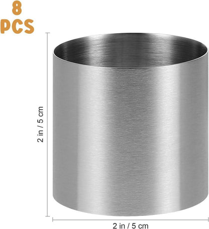 Edelstahl Tortenringe Set 8Stk. Dessertformen 5x5x5cm