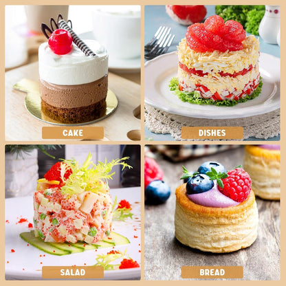 Edelstahl Tortenringe Set 5cm Hoch Dessertformen 8Stück Backzubehör Kuchen