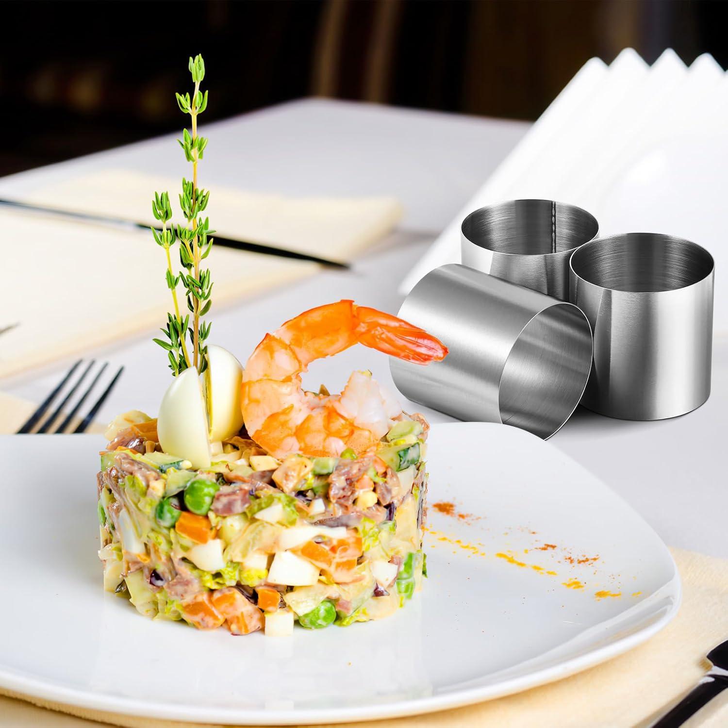 Edelstahl Tortenringe Set 8Stk. Dessertformen 5x5x5cm