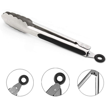 Edelstahl Grillzange 31cm mit Sicherungsclip Grillzubehör