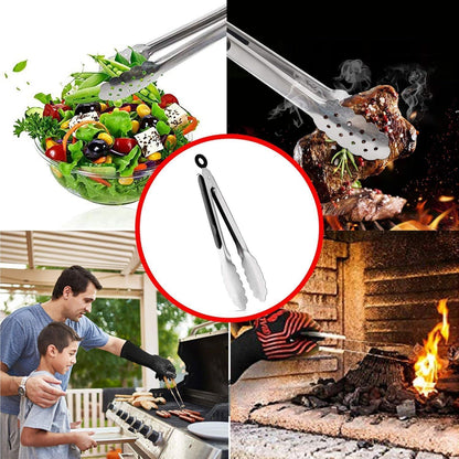 Edelstahl Grillzange 31cm mit Sicherungsclip Grillzubehör