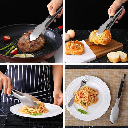 Edelstahl Grillzange 31cm mit Sicherungsclip Grillzubehör