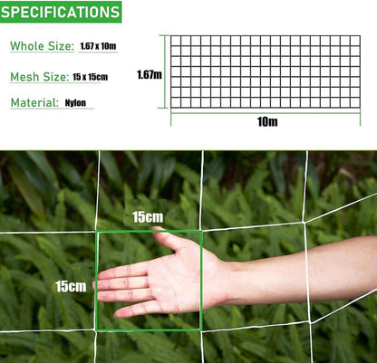 Gartennetz 10m x 1,67m Polyester für Kletterpflanzen