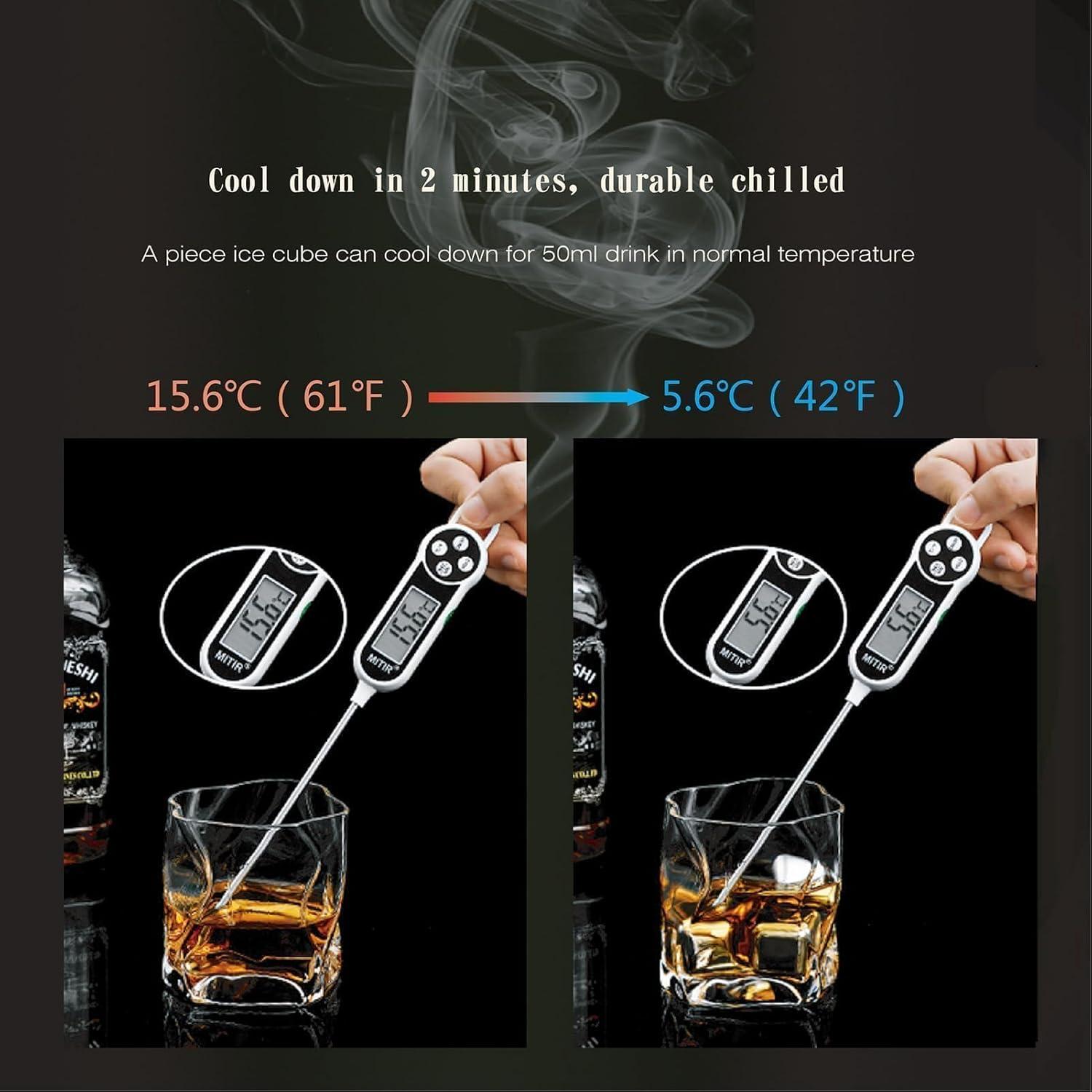Edelstahl Whisky Steine Set 8 Stück Eiswürfel Kühlsteine Vatertagsgeschenke