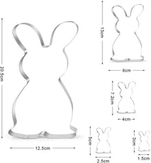 Ausstechform Hase Set, Oster Plätzchenausstecher 5-teilig