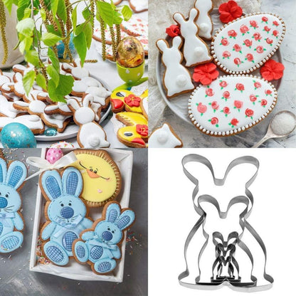 Ausstecher Hase 5 Stück Edelstahl Oster Set Backform