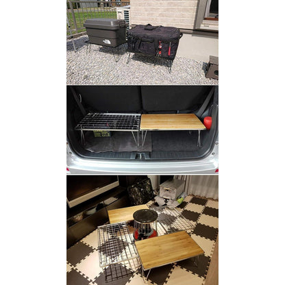 Camping Aufbewahrungsregal 2er Set Stahl Schwarz mit Tragetasche