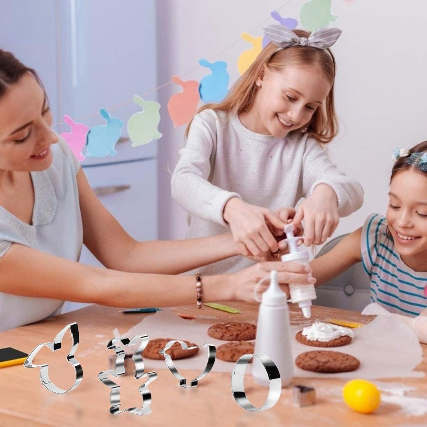 Oster Plätzchen Ausstecher Set, 6-teilig, Hase Ei Küken, Edelstahl