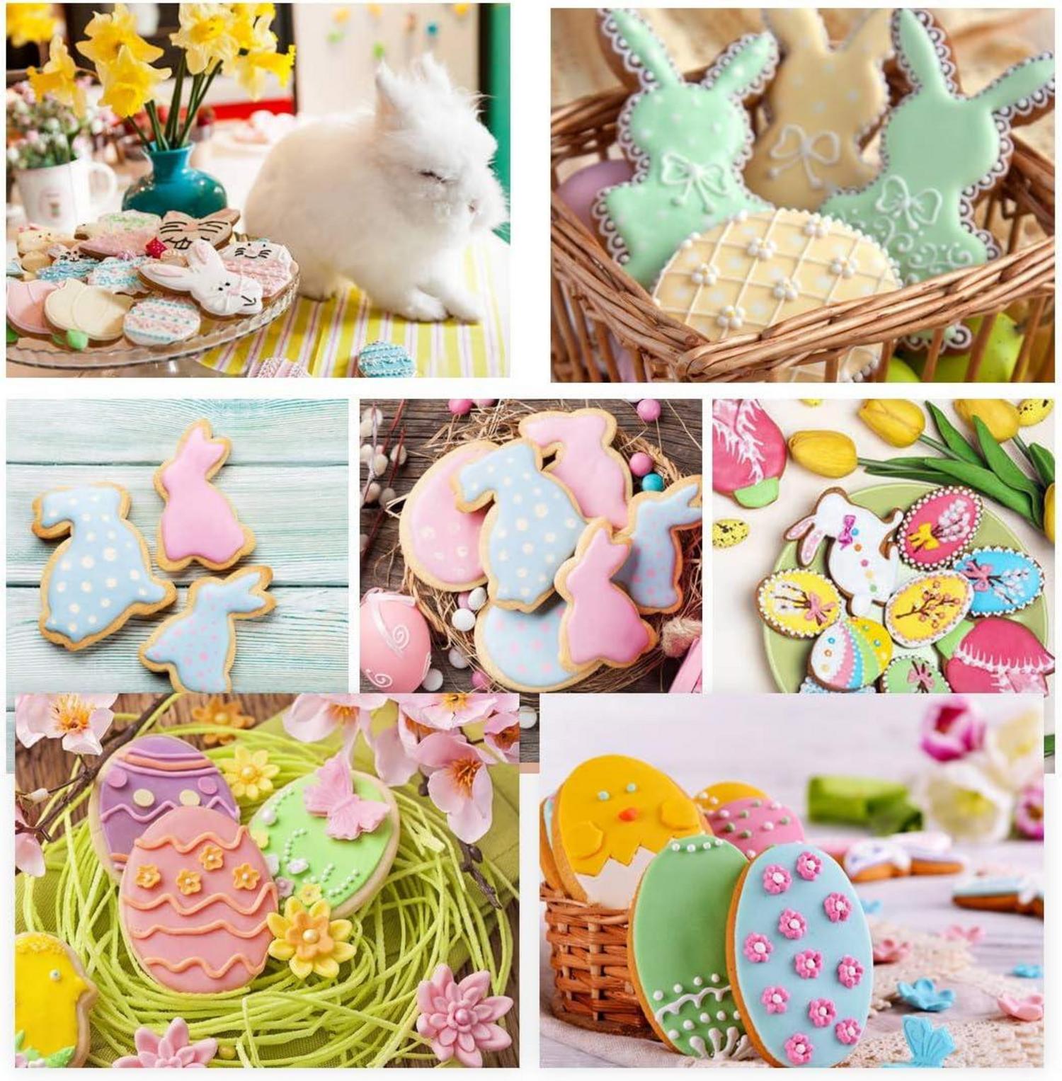 Ostern Plätzchen Ausstecher Set 6-teilig, Ei Hase Keksformen