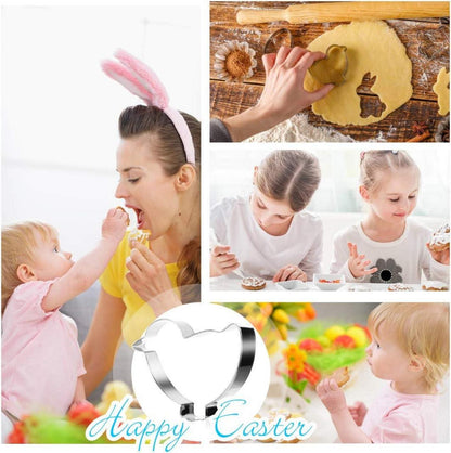 Ostern Plätzchen Ausstecher Set 6-teilig, Ei Hase Keksformen