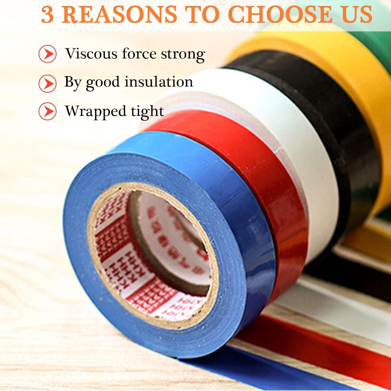 Isolierband Set 6 Stück 16mm x 15m Universal Multi Farbig