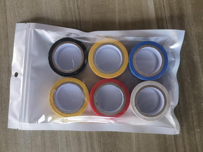 Isolierband Set 6 Stück 16mm x 15m Elektrisches Klebeband Multi Farbig