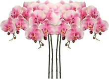 Kunstblume Orchideenzweig Phalenopsis weiß 9 Blüten 4er Set