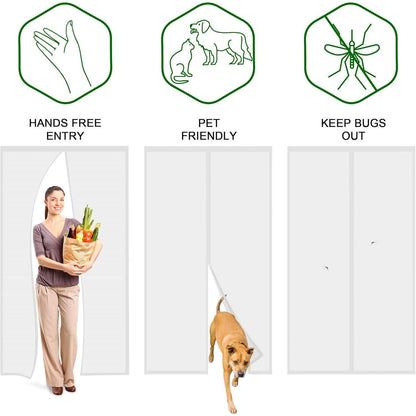 Insektenschutz Tür Magnetvorhang 90x210cm Kinderleichte