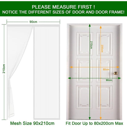 Insektenschutz Tür Magnetvorhang 90x210cm Kinderleichte