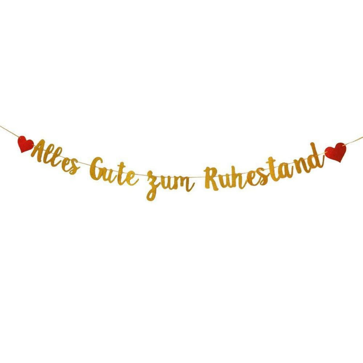 Alles Gute zum Ruhestand Girlande mit Glitzer-Effekt