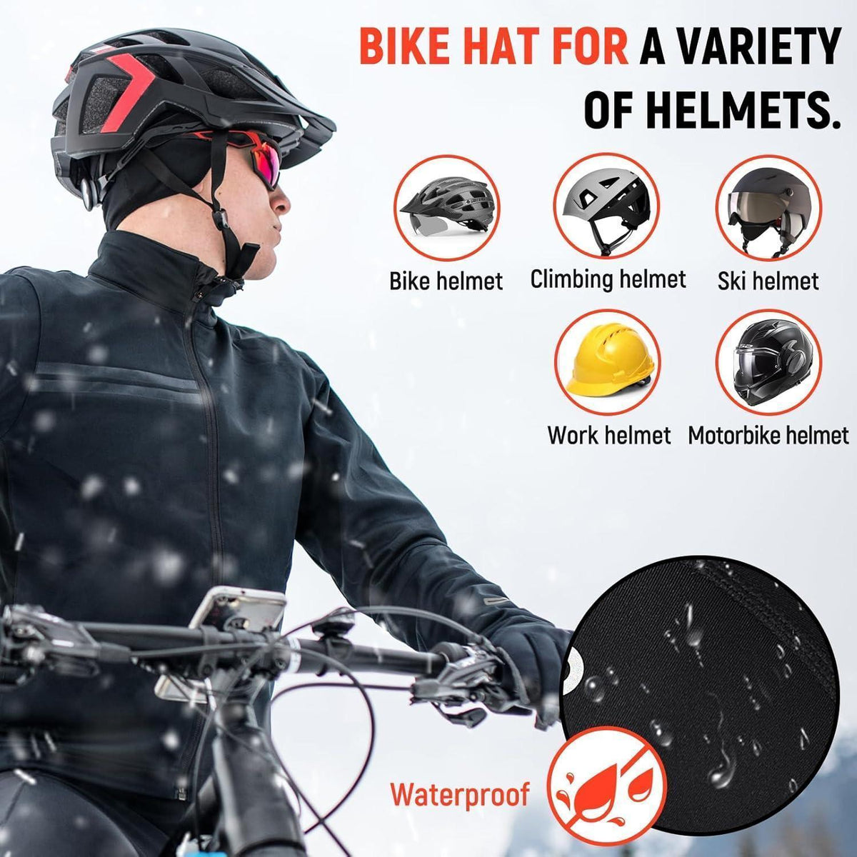 Fahrradmütze Winter Winddicht Atmungsaktiv für Herren & Damen