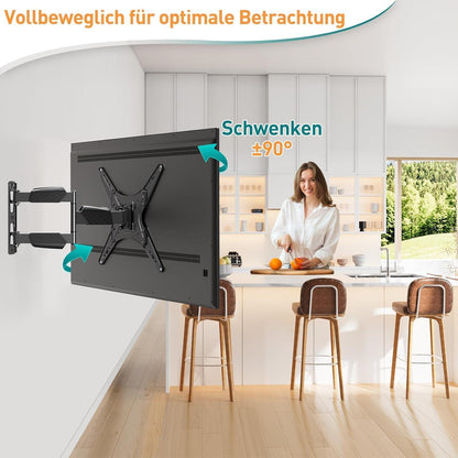 TV Wandhalterung Schwenkbar Neigbar für 26-60 Zoll Flach