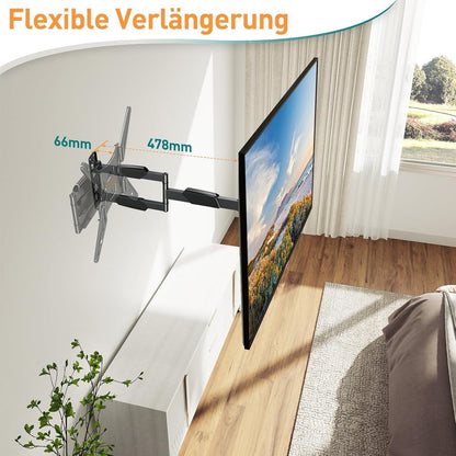 TV Wandhalterung Schwenkbar Neigbar für 26-60 Zoll Flach