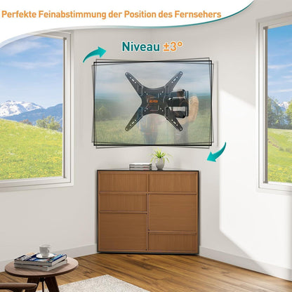 TV Wandhalterung Schwenkbar Neigbar für 26-60 Zoll Flach