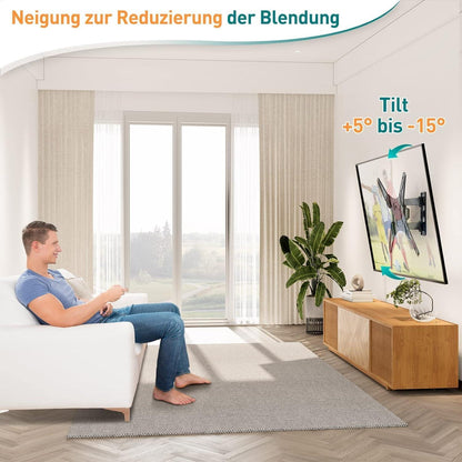 Schwenkbare TV Wandhalterung Neigbare TV Halterung 26-60 Zoll Max VESA