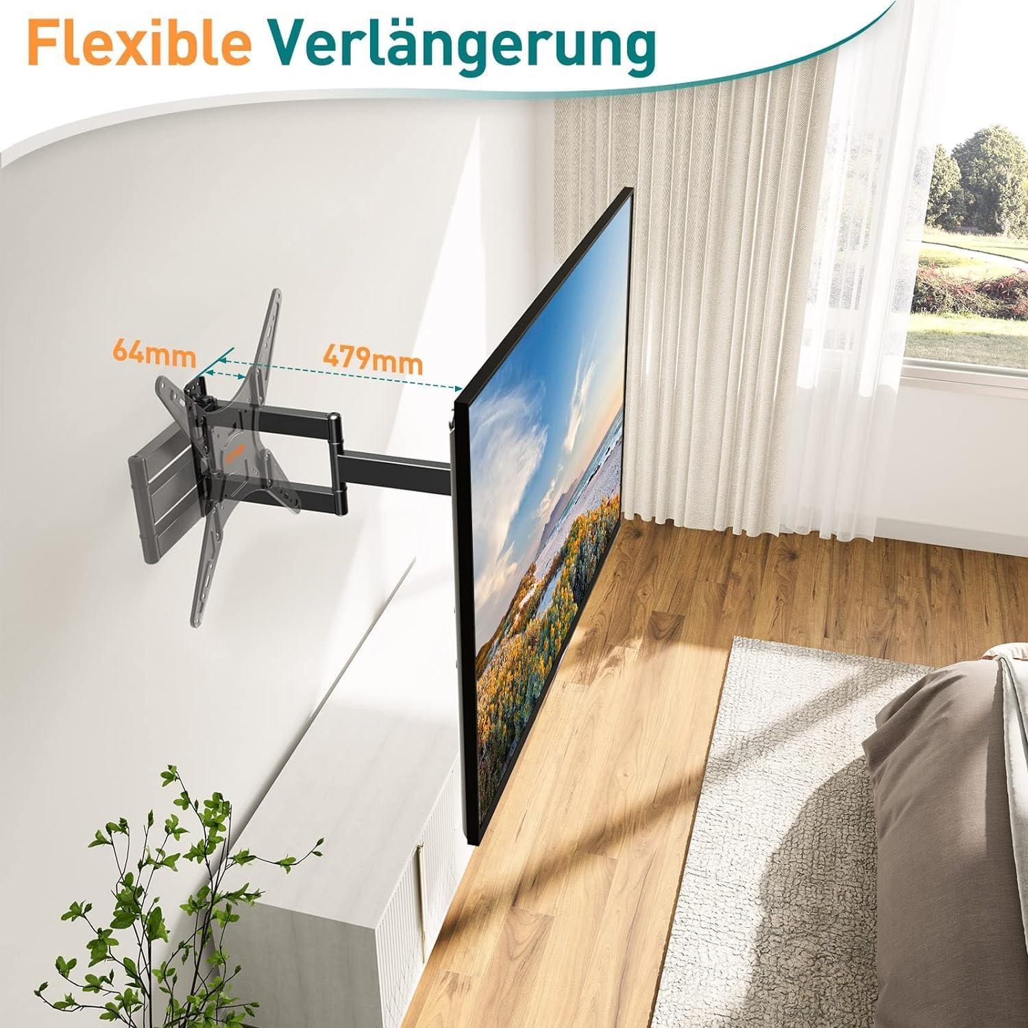 ELIVED TV Wandhalterung Schwenkbar Neigbar 26-60 Zoll bis 40kg VESA 400x400mm