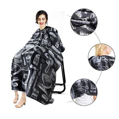 URAQT Friseurumhang Haarschnitt Cape Klettverschluss 120 cm