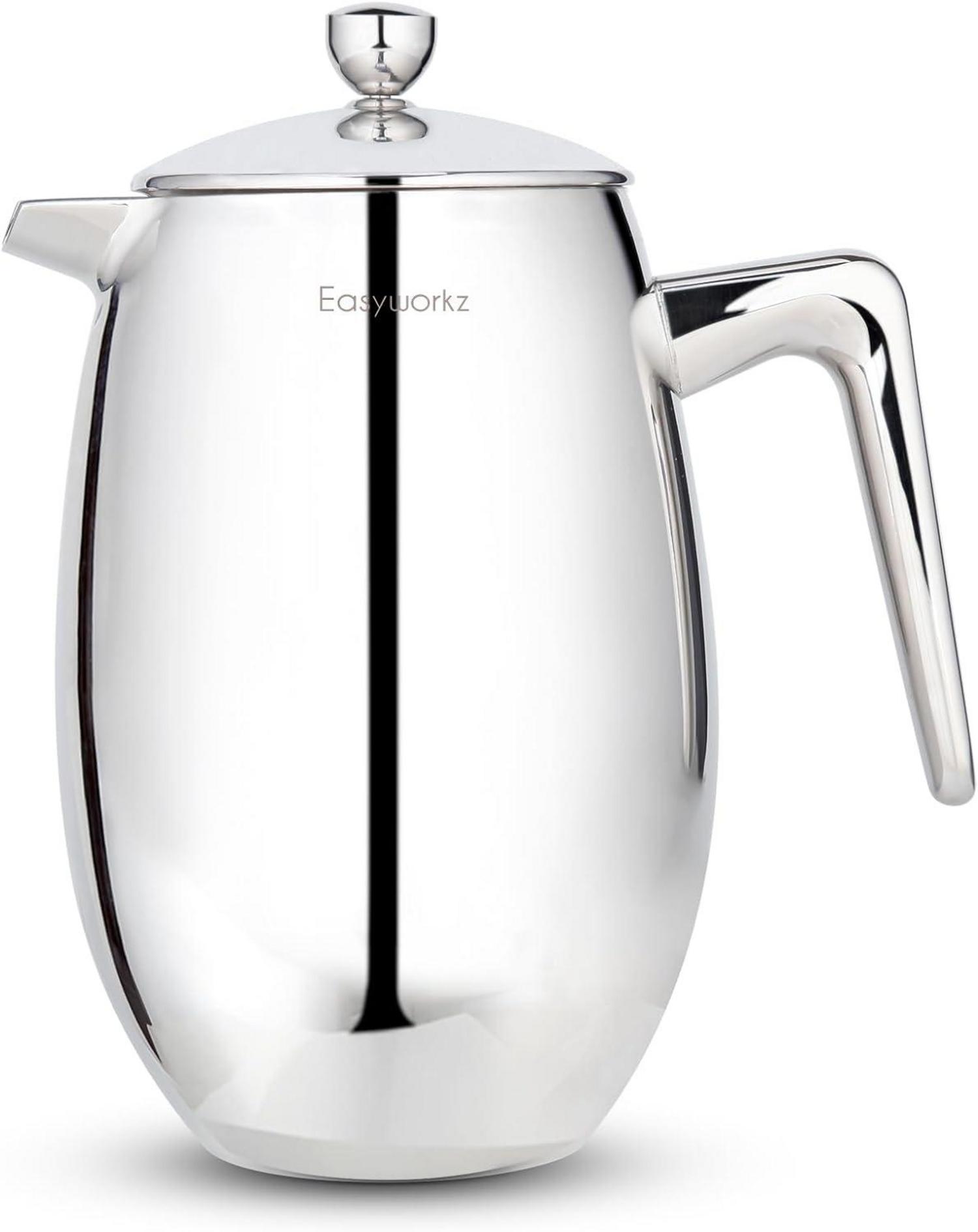 Französische Presse 1000ml doppelwandig isoliert Thermo-Kanne